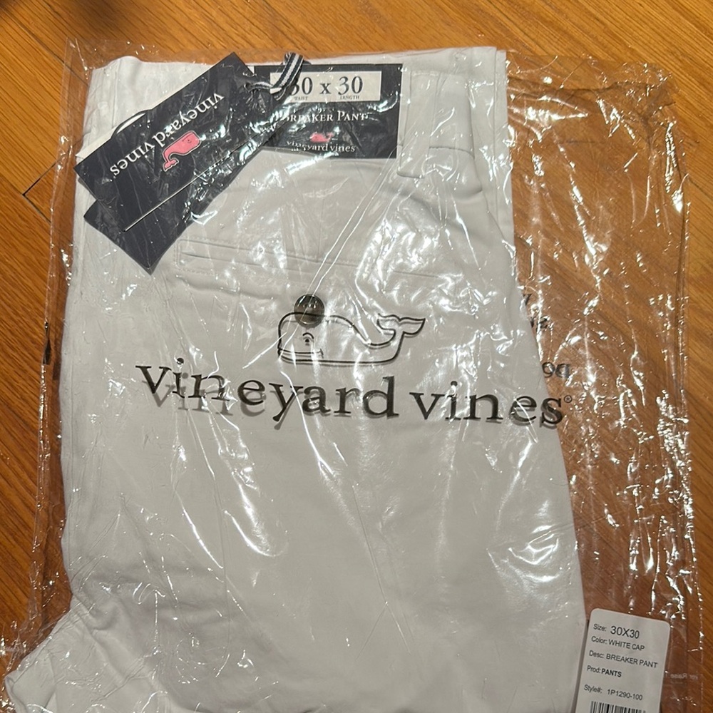 Vineyard Vines Men's Breaker Pants in white new with tag 30x30